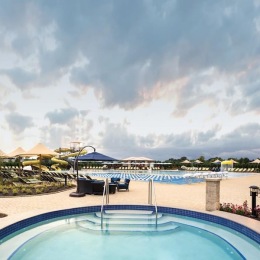 a swimming pool and a sky